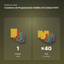 CUADERNO DE PROGRAMACIÓN ADDITIO A4 CATALAN  P201 - formato de venta: caja de 40