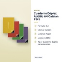 CUADERNO DÚPLEX ADDITIO A4 CATALAN P141 - características principales