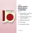 PAPEL KRAFT ROJO ROLLO 1x10M 65G - características principales