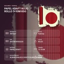 PAPEL KRAFT ROJO ROLLO 1x10M 65G - resumen de atributos