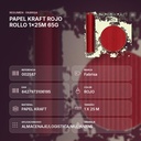 PAPEL KRAFT ROJO ROLLO 1x25M 65G - resumen de atributos