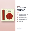 PAPEL KRAFT ROJO ROLLO 1x50M 65G - características principales