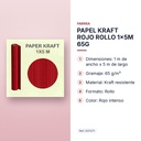 PAPEL KRAFT ROJO ROLLO 1x5M 65G - características principales