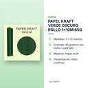 PAPEL KRAFT VERDE OSCURO ROLLO 1x10M 65G - características principales