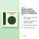 PAPEL KRAFT VERDE OSCURO ROLLO 1x50M 65G - características principales