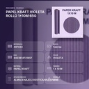 PAPEL KRAFT VIOLETA ROLLO 1x10M 65G - resumen de atributos