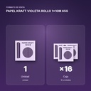PAPEL KRAFT VIOLETA ROLLO 1x10M 65G - formato de venta: caja de 16