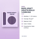 PAPEL KRAFT VIOLETA ROLLO 1x50M 65G - características principales