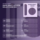 PAPEL KRAFT VIOLETA ROLLO 1x50M 65G - resumen de atributos