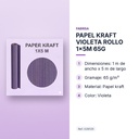PAPEL KRAFT VIOLETA ROLLO 1x5M 65G - características principales