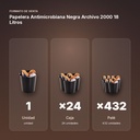 PAPELERA ANTIMICROBIANA NEGRA ARCHIVO 2000 18 LITROS - formato de venta: caja de 24, palé de 432
