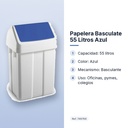 PAPELERA BASCULATE 55 LITROS AZUL - características principales