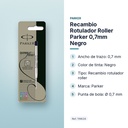 RECAMBIO  ROTULADOR ROLLER PARKER 0,7MM NEGRO - características principales