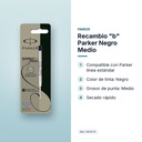 RECAMBIO "B" PARKER NEGRO MEDIO - características principales