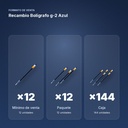 RECAMBIO BOLÍGRAFO G-2 AZUL - formato de venta: paquete de 12, caja de 144