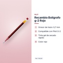 RECAMBIO BOLÍGRAFO G-2 ROJO - características principales