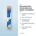 RECAMBIO PILOT FRIXION BALL AZUL BLISTER 3 UNIDADES - características principales
