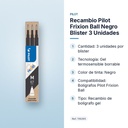 RECAMBIO PILOT FRIXION BALL NEGRO BLISTER 3 UNIDADES - características principales