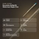 RECAMBIO BOLIGRAFO WATERMAN NEGRO FINO - resumen de atributos
