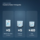 CUADERNO RUBIO 1 ORTOGRAFÍA  - formato de venta: paquete de 5, caja de 40
