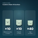 CUADERNO RUBIO 10 ESCRITURA  - formato de venta: paquete de 10, caja de 40