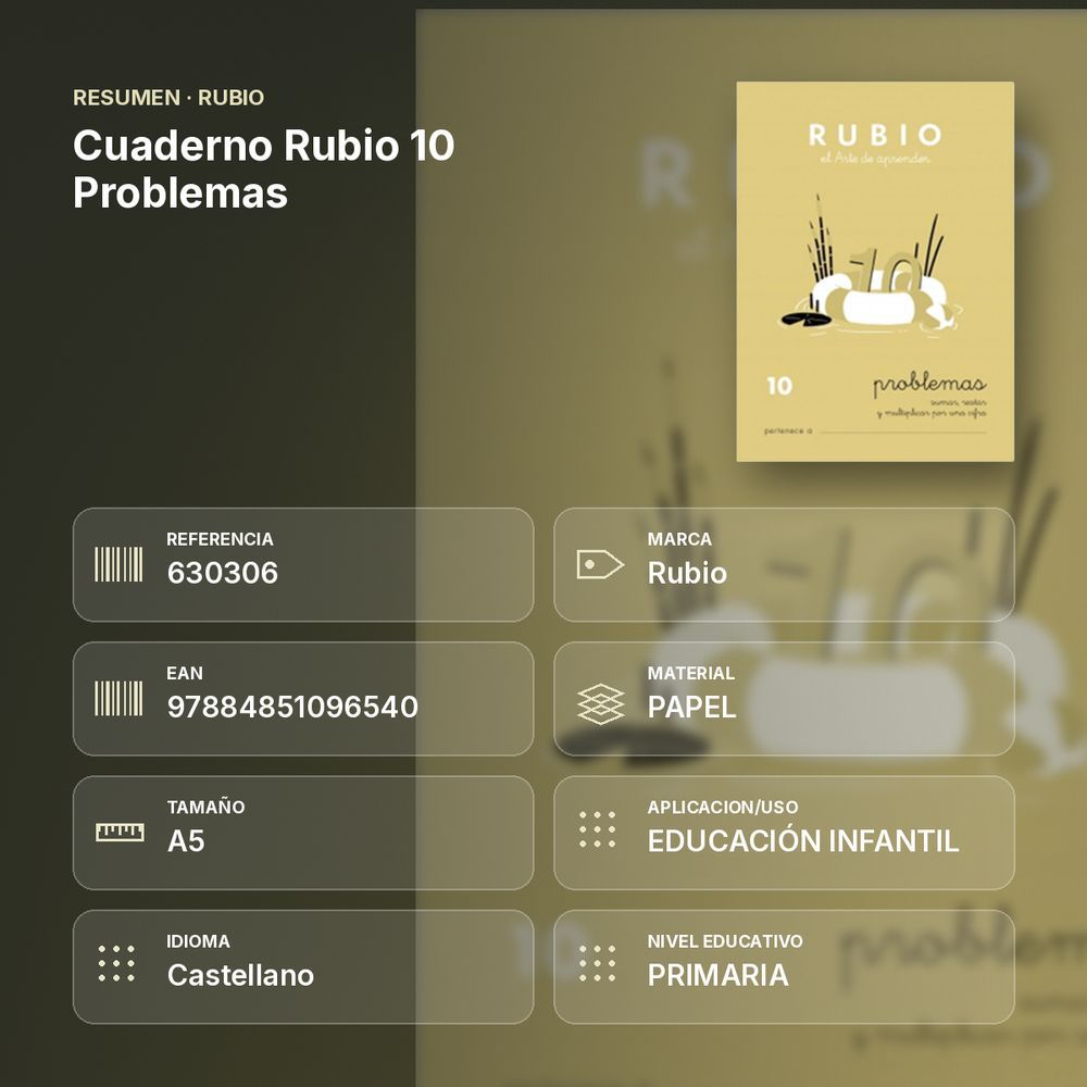CUADERNO RUBIO 10 PROBLEMAS - resumen de atributos