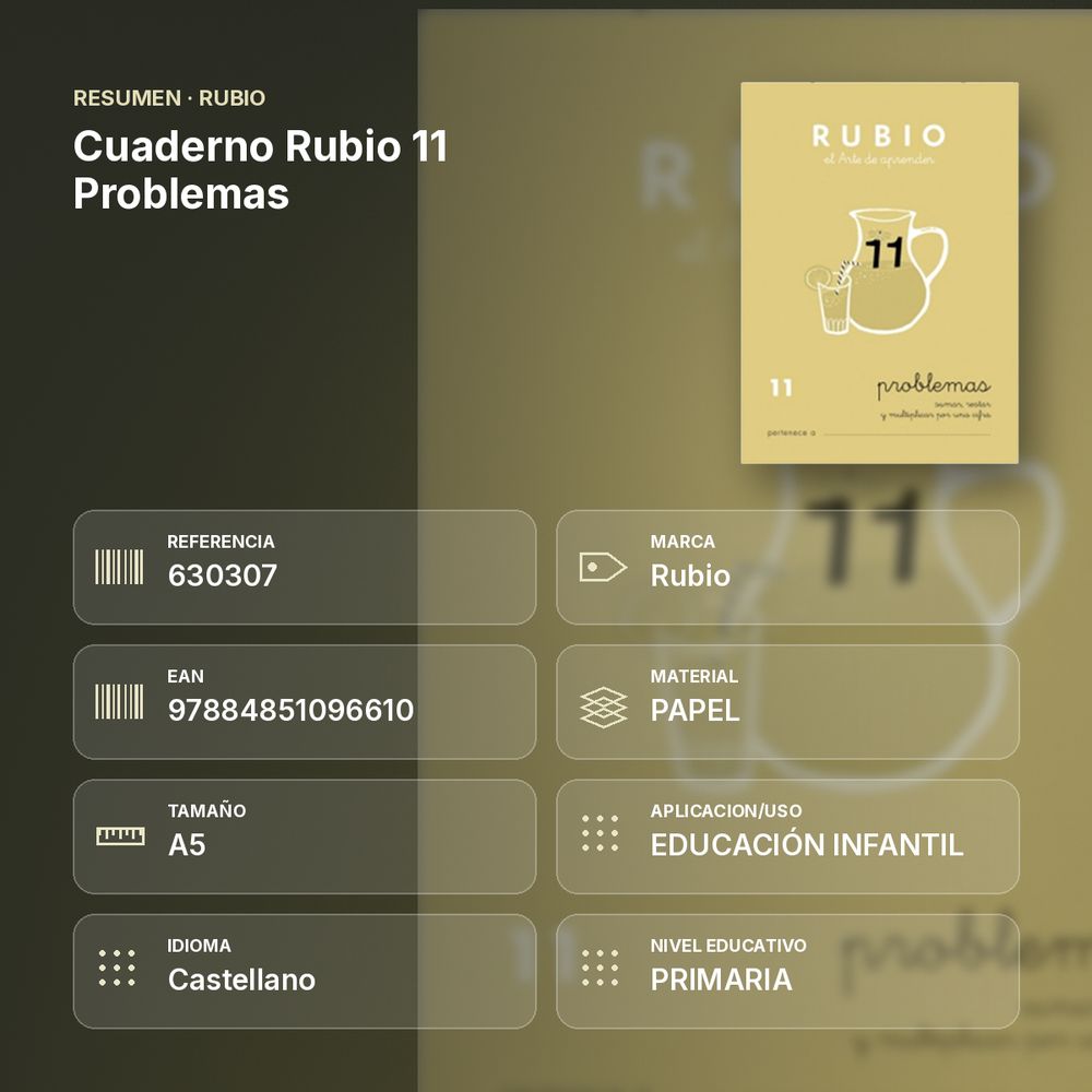 CUADERNO RUBIO 11 PROBLEMAS  - resumen de atributos