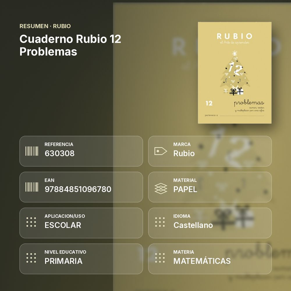 CUADERNO RUBIO 12 PROBLEMAS  - resumen de atributos