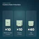 CUADERNO RUBIO 13 ESCRITURA  - formato de venta: paquete de 10, caja de 40