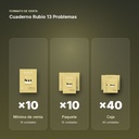 CUADERNO RUBIO 13 PROBLEMAS - formato de venta: paquete de 10, caja de 40