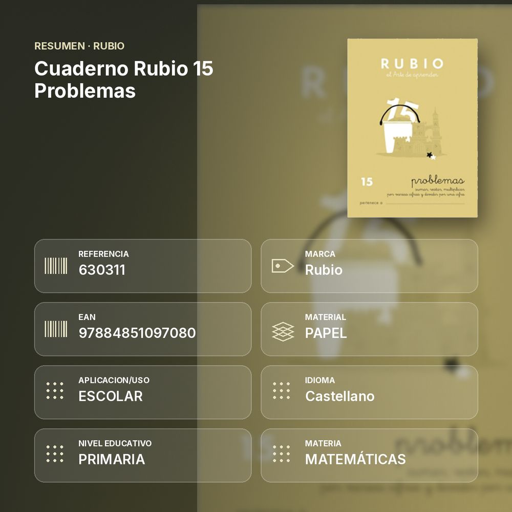 CUADERNO RUBIO 15 PROBLEMAS - resumen de atributos