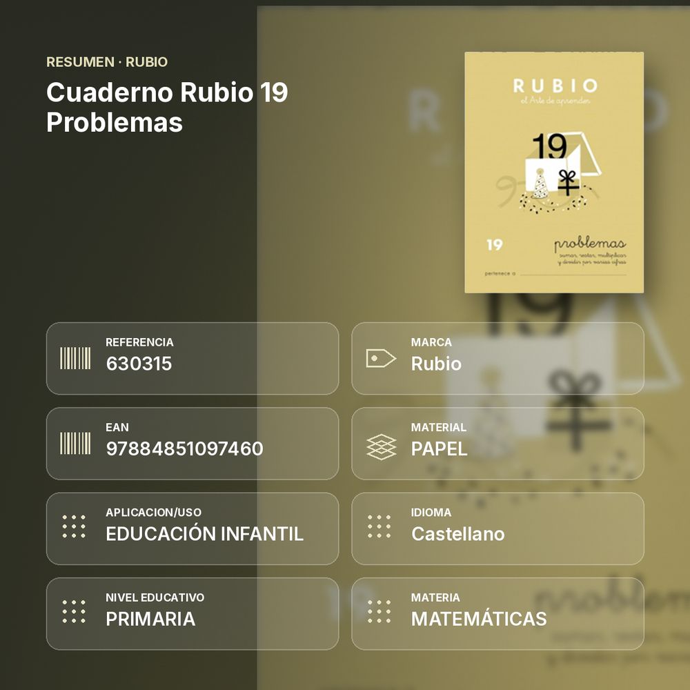 CUADERNO RUBIO 19 PROBLEMAS - resumen de atributos