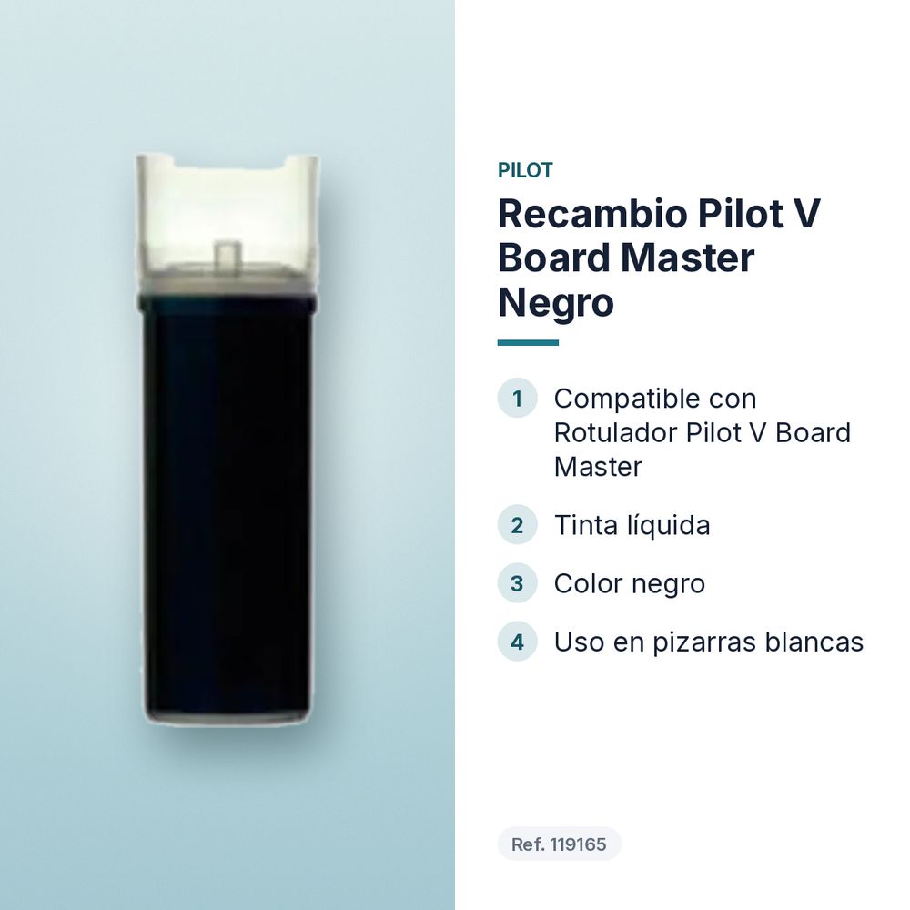 RECAMBIO PILOT V BOARD MASTER NEGRO - características principales