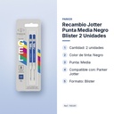 RECAMBIO JOTTER PUNTA MEDIA NEGRO BLISTER 2 UNIDADES - características principales