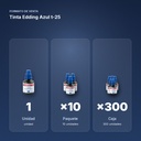 TINTA EDDING AZUL T-25  - formato de venta: paquete de 10, caja de 300