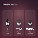 TINTA EDDING NEGRA T-25 - formato de venta: paquete de 10, caja de 300
