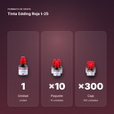TINTA EDDING ROJA T-25 - formato de venta: paquete de 10, caja de 300