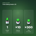 TINTA EDDING VERDE T-25 - formato de venta: paquete de 10, caja de 300