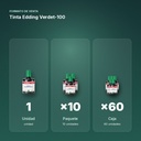 TINTA EDDING VERDET-100 - formato de venta: paquete de 10, caja de 60