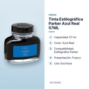 TINTA ESTILOGRÁFICA PARKER AZUL REAL 57ML - características principales