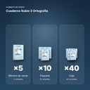 CUADERNO RUBIO 3 ORTOGRAFÍA  - formato de venta: paquete de 10, caja de 40