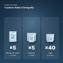 CUADERNO RUBIO 4 ORTOGRAFÍA - formato de venta: paquete de 5, caja de 40