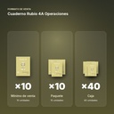 CUADERNO RUBIO 4A OPERACIONES  - formato de venta: paquete de 10, caja de 40