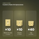 CUADERNO RUBIO 5A OPERACIONES  - formato de venta: paquete de 10, caja de 40
