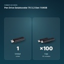 PEN DRIVE DATATRAVELER 70 3.2 GEN 1 64GB - formato de venta: caja de 100