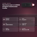 PEN DRIVE USB 3.2 256GB KINGSTON DATATRAVELER EXODIA - resumen de atributos
