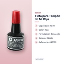 TINTA PARA TAMPÓN 30 ML ROJA - características principales