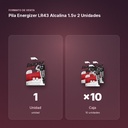 PILA ENERGIZER LR43 ALCALINA 1.5V 2 UNIDADES - formato de venta: caja de 10