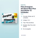 PILAS ENERGIZER ALCALINAS MAX PLUS AAA BLÍSTER 12 UNIDADES - características principales