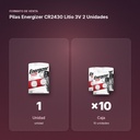 PILAS ENERGIZER CR2430 LITIO 3V 2 UNIDADES - formato de venta: caja de 10